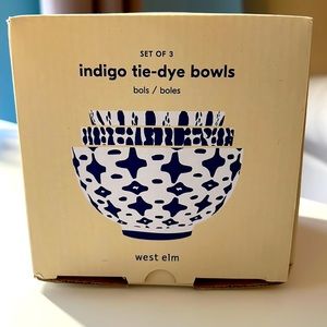West Elm indigo tie-dye bowls